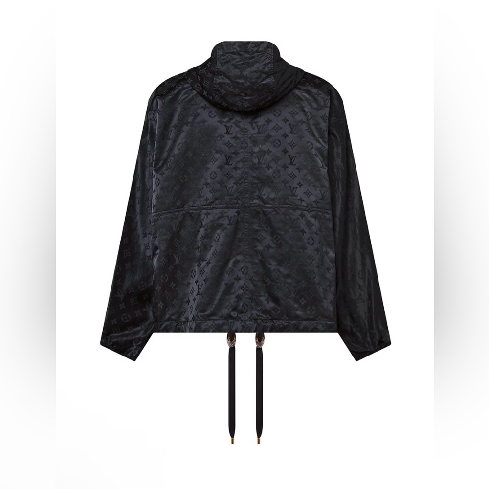 Louis Vuitton Shiny Monogram Short Parka in Midnight Navy - Picture 2 of 11